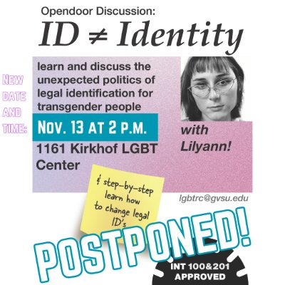 Open Door Discussion: ID does not = Identity - The Unexpected Politics of Legal Identification for Transgender People